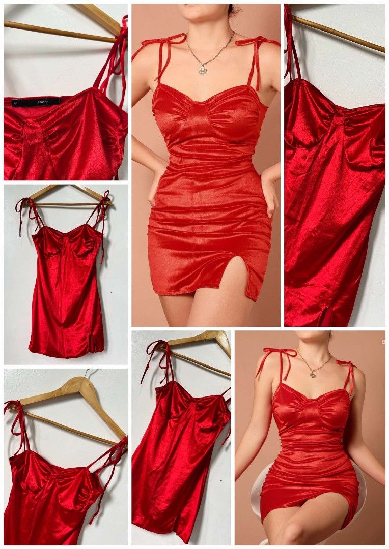 Sexy red tie dress (Category: Dresses) located in Trece Martires City. Submitted by somecallitswagger (Listing ID 1403298272, Image 1). Description: BSCO Sexy red tie dress Xs-Small.