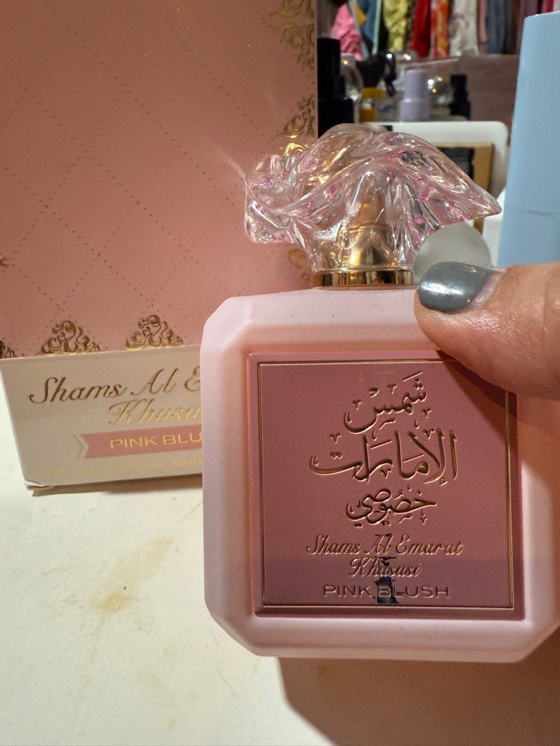 Shams Al Emarat Pink Blush (Category: Fragrance & Deodorants) located in Makati City. Submitted by jcaf22 (Listing ID 1403399257, Image 2). Description: Pink Blush is a dupe for Kayali Yun Boujee Marshmallow. Bought for 2500 from Amazon US, selling for only 2K. .