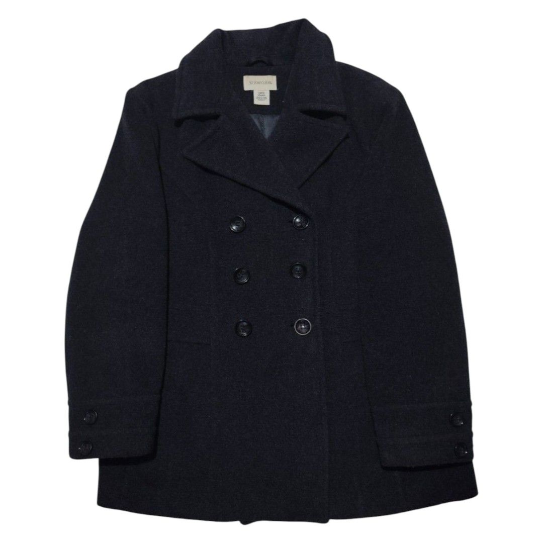 ST. JOHN'S BAY WOOL CASHMERE BLEND DOUBLE BREASTED PEACOAT JACKET (Category: Coats, Jackets and Outerwear) located in Dinalupihan. Submitted by aizzeestuffs (Listing ID 1359620140, Image 1). Description: Length : 28" Width : 21.5" Shoulder :18" Sleeves : 22.5" Color may vary due to lighting. PM for more details..