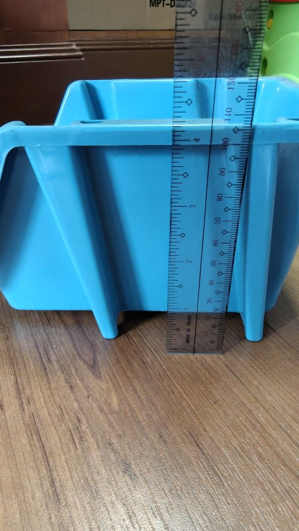 Stackable Bin (Category: Everything Else Others) located in Las Pinas. Submitted by outofthestudio (Listing ID 1403310957, Image 2). Description: Stackable Bin Blue only Selling per piece, I have a lot See photos for the actual size in inches.