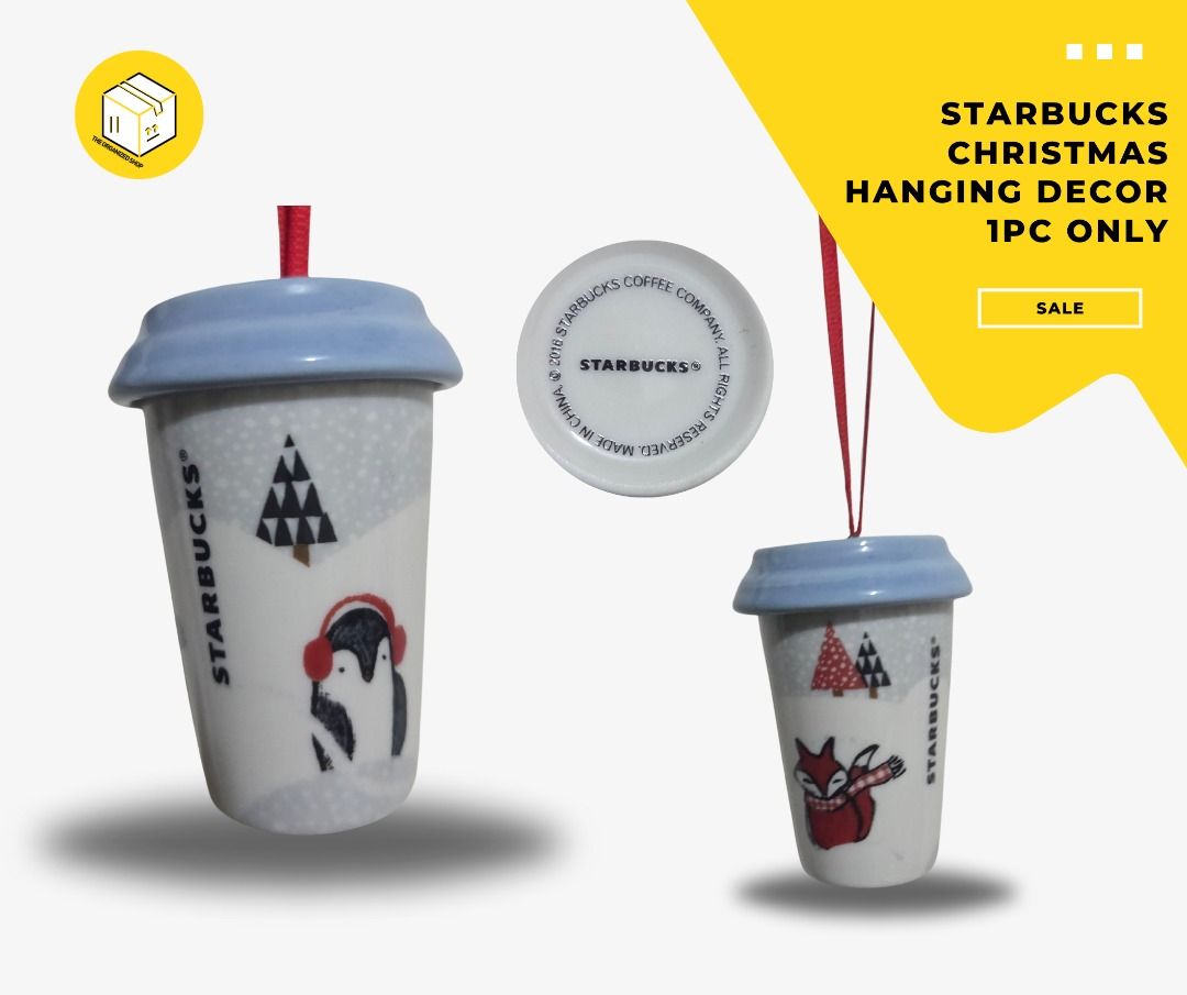 Starbucks Hanging Christmas Decoration (Category: Other Home Decor) located in Quezon City. Submitted by theorganizedshop (Listing ID 1403342442, Image 1). Description: Starbucks Hanging Christmas Decoration Penguin and Fox Design. Not Used no packaging. .