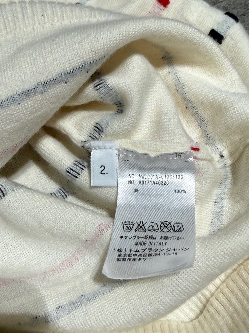 Thom Browne Striped Cardigan Wool White (Category: Luxury Apparel) located in San Juan City. Submitted by oliveoilandbalsamic (Listing ID 1403321752, Image 3). Description: .