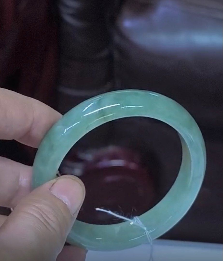 Translucent Jade Bangle Type-A (Category: Body Jewelry) located in Singapore. Submitted by juliapan2017 (Listing ID 1403400541, Image 3). Description: Natural A Jade Bangle from Myanmar Translucent Green Jade bangle, flawless, no defect Bangle size: 56mm Comes with certificate Meet at Sembawang MRT.
