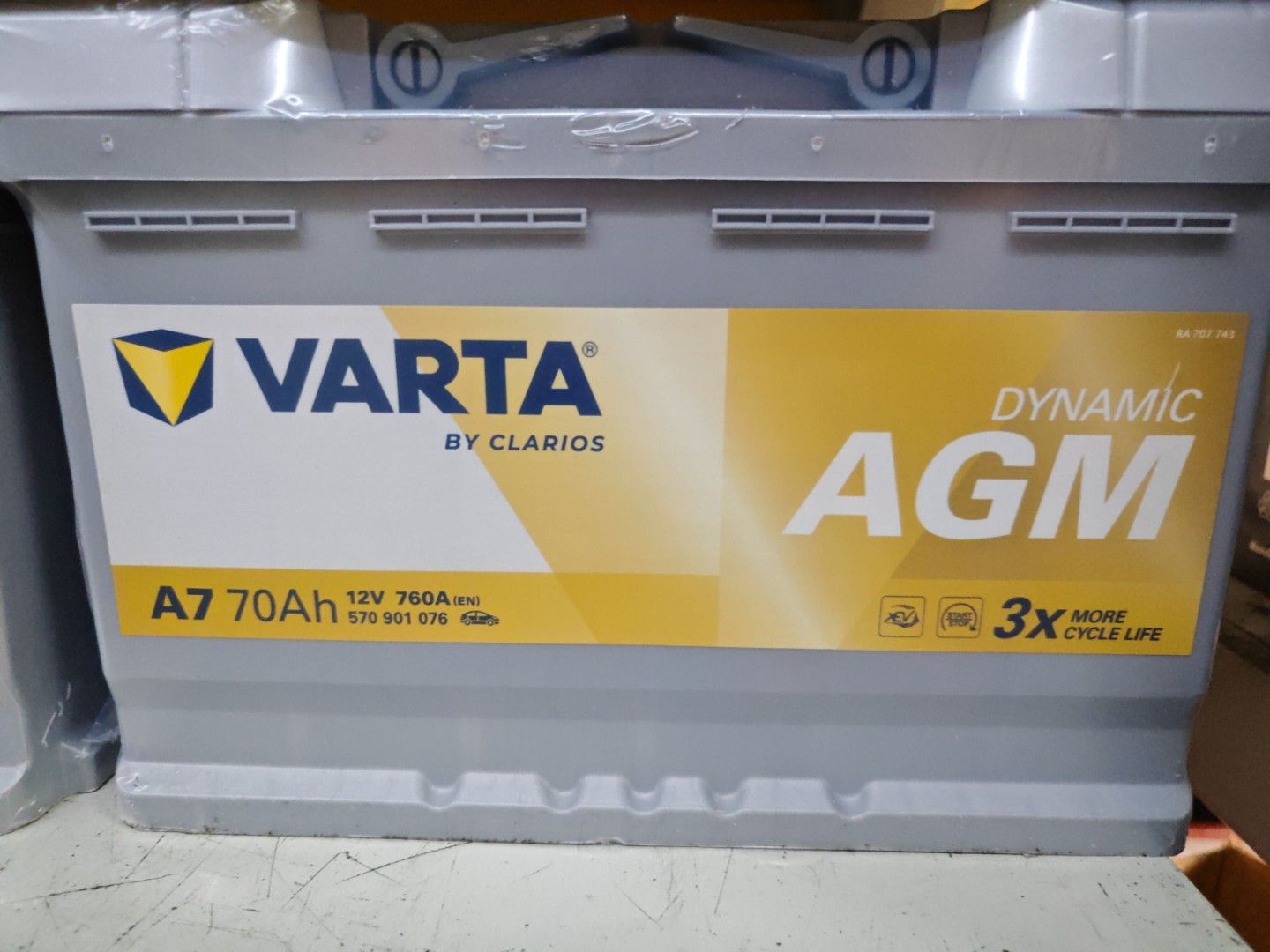 Varta Dynamic AGM Car Battery - A7 70Ah / A6 80Ah / A5 95Ah, Car 