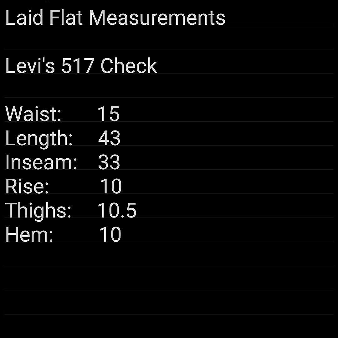 Vtg Levi's 517 Check Flare Pants (Category: Jeans) located in Dinalupihan. Submitted by brokencasket (Listing ID 1403376671, Image 2). Description: Vtg Levi's 517 Check Flare Pants Price: 1500🏷 Color may vary due to lighting..