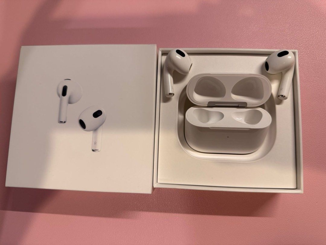 Apple AirPods with MagSafe Charging Case 3rd Gen (Category: Earphones) located in Manila. Submitted by mr.arnie (Listing ID 1403535918, Image 1). Description: - Genuine Apple AirPods with MagSafe Charging Case - Includes: Earbuds, Charging Case, and Box - Color: White - Assembly: Vietnam.