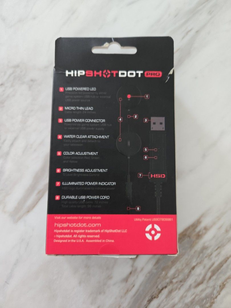 Hipshot Dot Pro LED (Category: Everything Else) located in Singapore. Submitted by yc92949628201 (Listing ID 1403440351, Image 1). Description: Red dot sight aim assist. Box damaged but contents never used. Pick up only.
