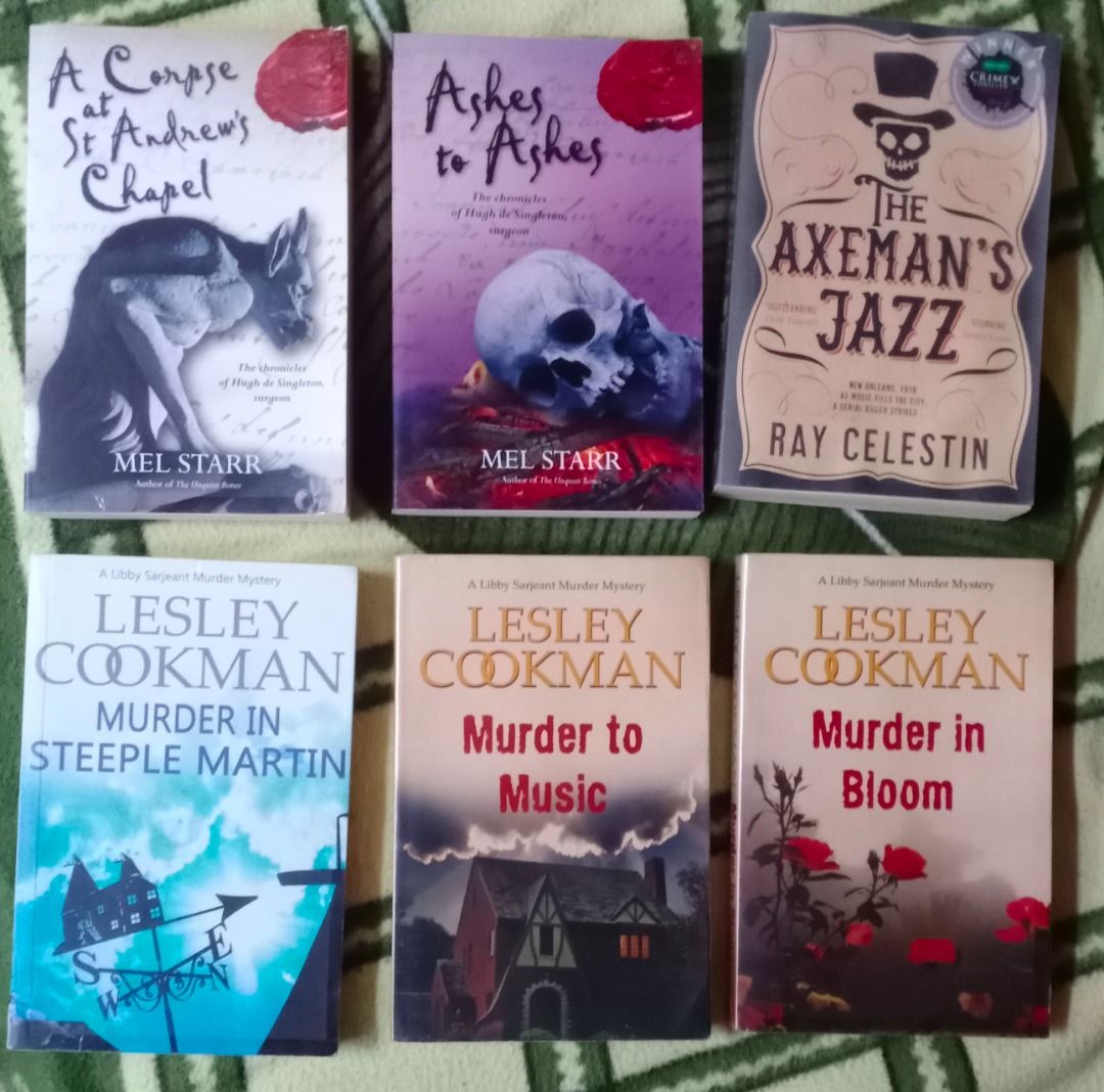 Hugh Singleton and Libby Sarjeant murder mysteries (Category: Storybooks) located in Baguio. Submitted by brightshark-dda3 (Listing ID 1403513637, Image 1). Description: Hugh Singleton (surgeon) murder mystery stories: Php 100 each - A Corpse at St Andrew's Chapel - Ashes to Ashes Libby Sarjeant Murder Mystery: Php 100 each - Murder in Steeple Martin - Murder in Bloom (with plastic cover) - Murder to Music (with plastic cover).