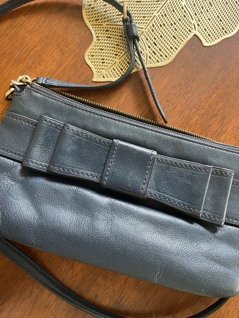 Kate Spade Navy Blue Crossbody Bag (Category: Cross-body Bags) located in Paranaque City. Submitted by HappyPisces (Listing ID 1403432275, Image 2). Description: GCAsh payment before shippjng. Minor flaws seen in fotos Zippers working flawlessly.