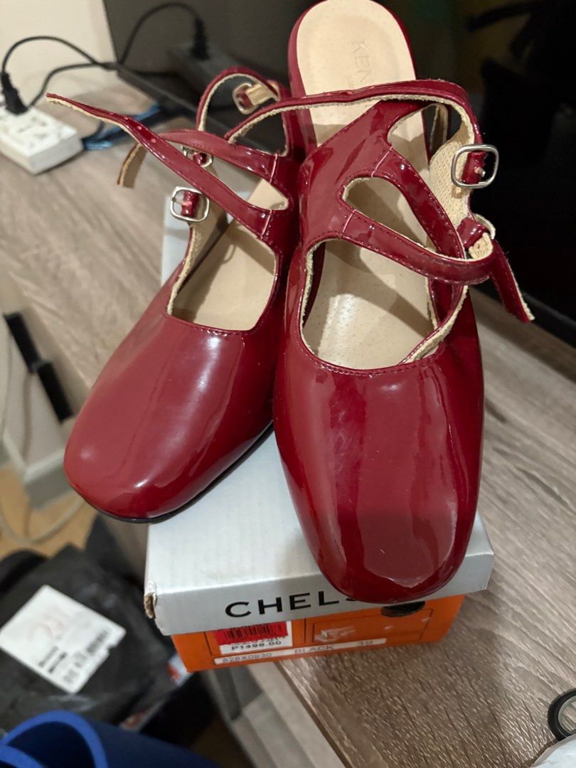 SHOES BUNDLE (Mary Jane Heels & wedge sandals) (Category: Heels) located in Manila. Submitted by allthingsbeann (Listing ID 1403569329, Image 2). Description: Selling my red mary jane heels & Figlia wedge sandals Mary jane heels - bought from orange app (Marikina-made) - never been used - tried on only once (not for wide feet 😢) Figlia wedge - well-used - bought for around 1k .