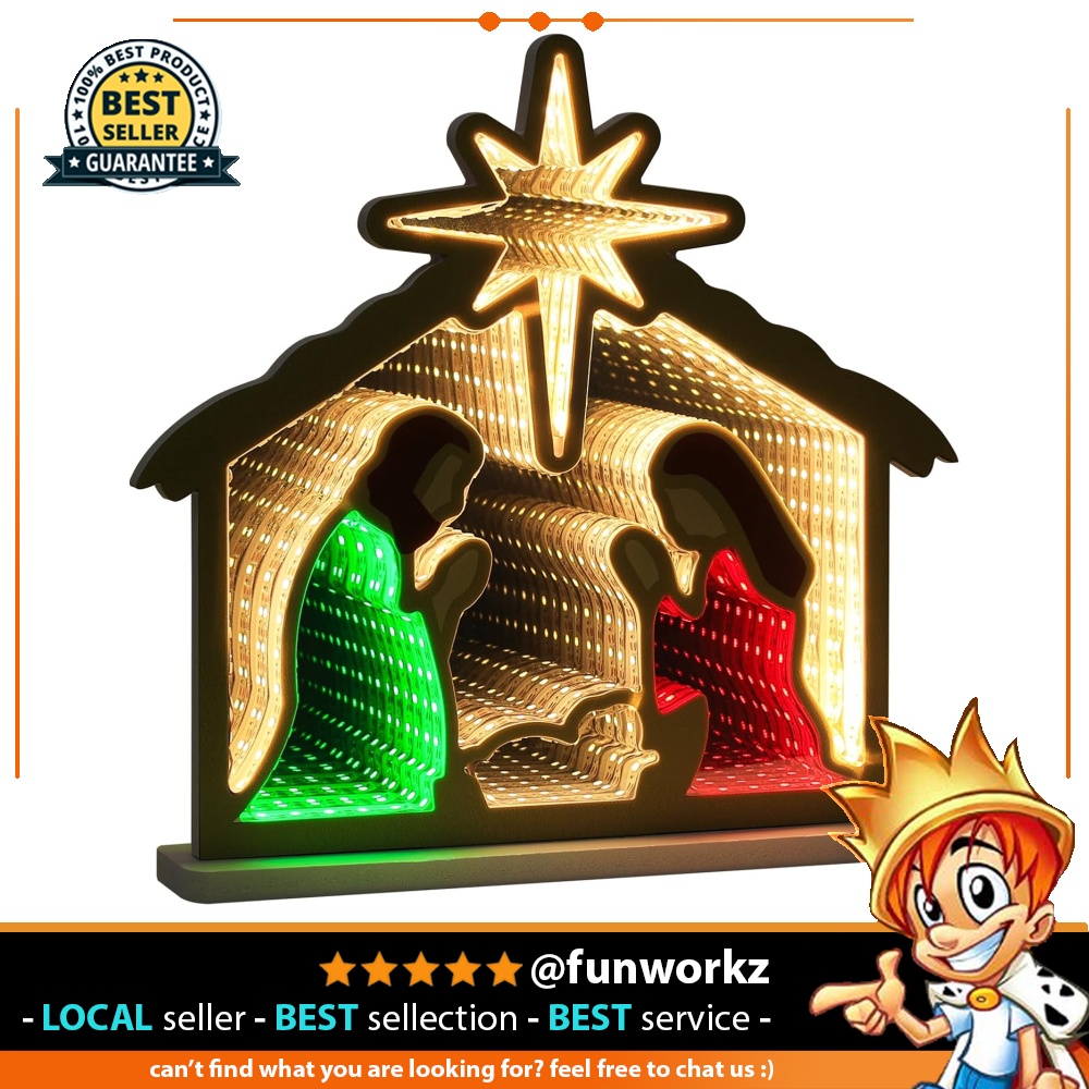 MEETYAMOR Nativity Sets for Christmas Indoor, Nativity Scene Infinity ...