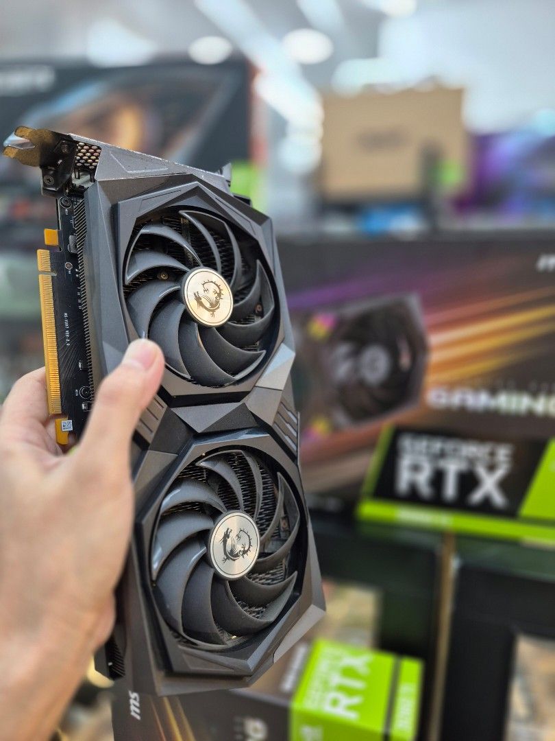 MSI GeForce RTX 3060 Ti Gaming Z (Category: Computer Parts) located in Manila. Submitted by josephmaca15740 (Listing ID 1403453374, Image 3). Description: We're selling quality used graphics cards with store warranty price is negotiable, especially if both with the full system unit (less 3000) this can be traded in with your old graphics cards testing can be done in our store in Gilmore avenue, New Manila Quezon City fb page: PCGILMORE.