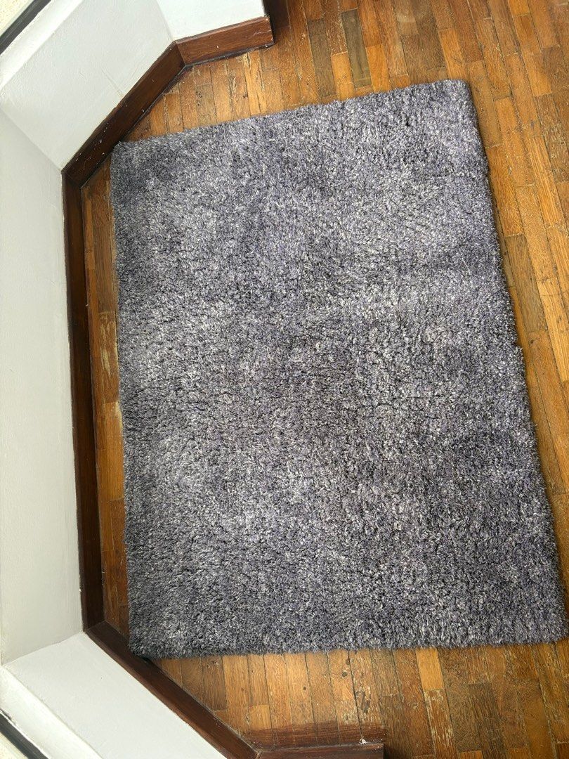 Muji Polyester Soft Grey Rug, Furniture & Home Living, Home Decor ...