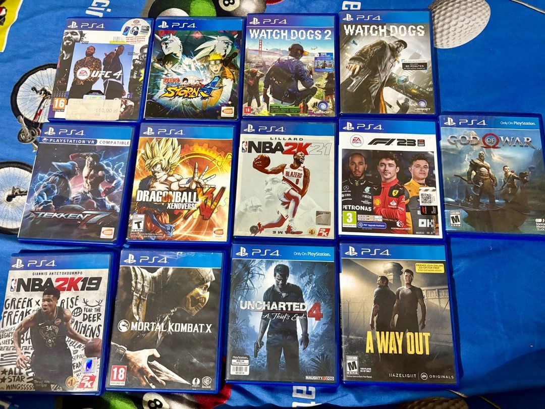 PS4 Games - UFC 4, Watch Dogs, Tekken 7, etc. (Category: PlayStation) located in Quezon City. Submitted by Hearty (Listing ID 1403470521, Image 1). Description: 550 each Tekken- Sold Way out - sold Naruto- sold Ufc- sold F1-sold.
