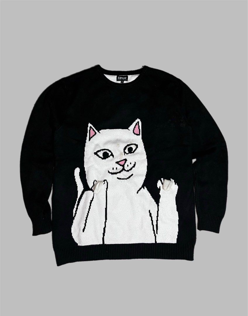 rip n dip lord nermal flippy knit stirct sweater (Category: Coats, Jackets and Outerwear) located in San Fernando. Submitted by dippedrops (Listing ID 1403601650, Image 1). Description: rip n dip very good condition need wash issue kita sa last pic dimes : 23x30.
