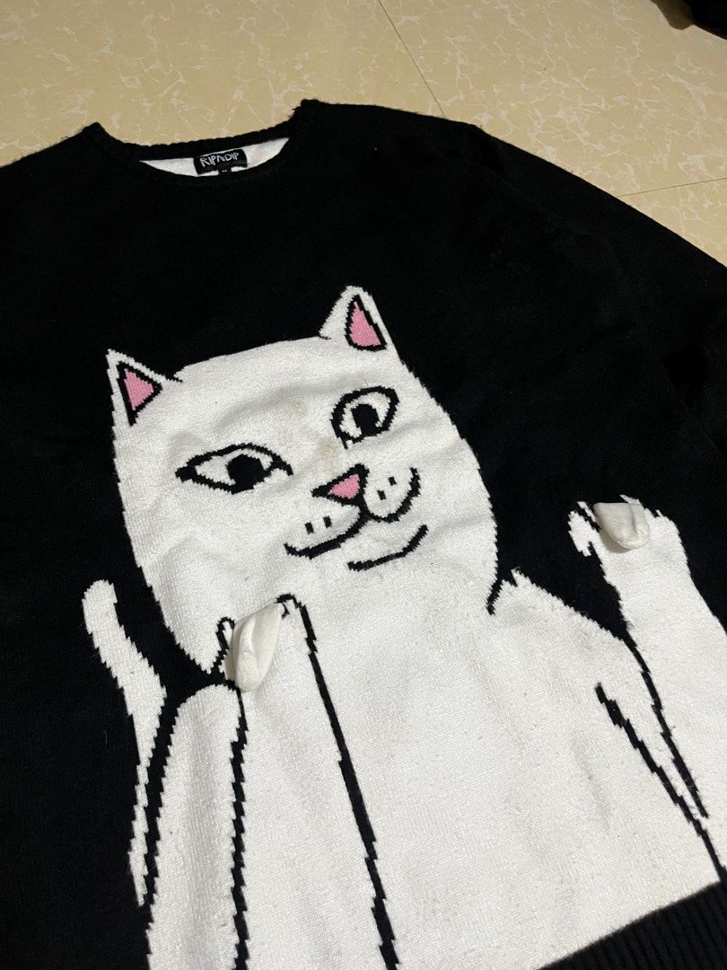 rip n dip lord nermal flippy knit stirct sweater (Category: Coats, Jackets and Outerwear) located in San Fernando. Submitted by dippedrops (Listing ID 1403601650, Image 3). Description: rip n dip very good condition need wash issue kita sa last pic dimes : 23x30.