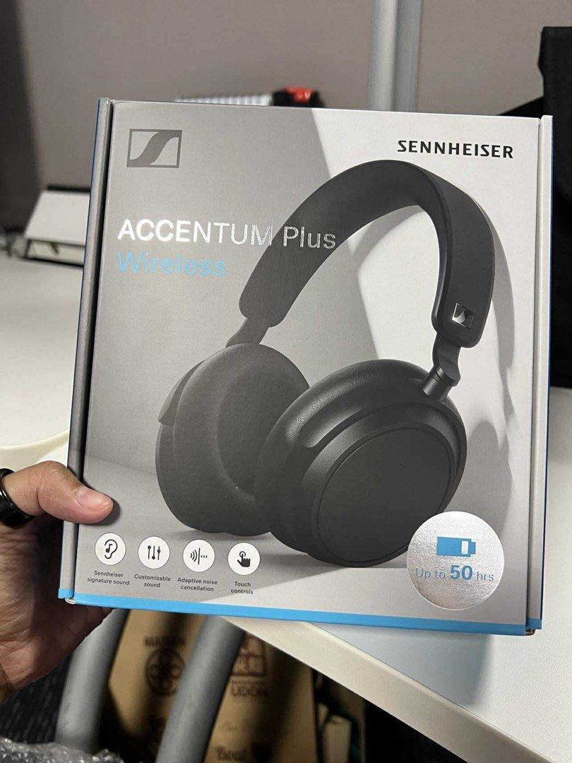 Sennheiser ACCENTUM Plus Wireless Headphones (Category: Headphones & Headsets) located in Quezon City. Submitted by sell4less123 (Listing ID 1403535956, Image 1). Description: Brand new Sealed Black Strictly payment first via gcash Shipping must be booked and paid by the buyer Location: the avenue residences qc 1116.