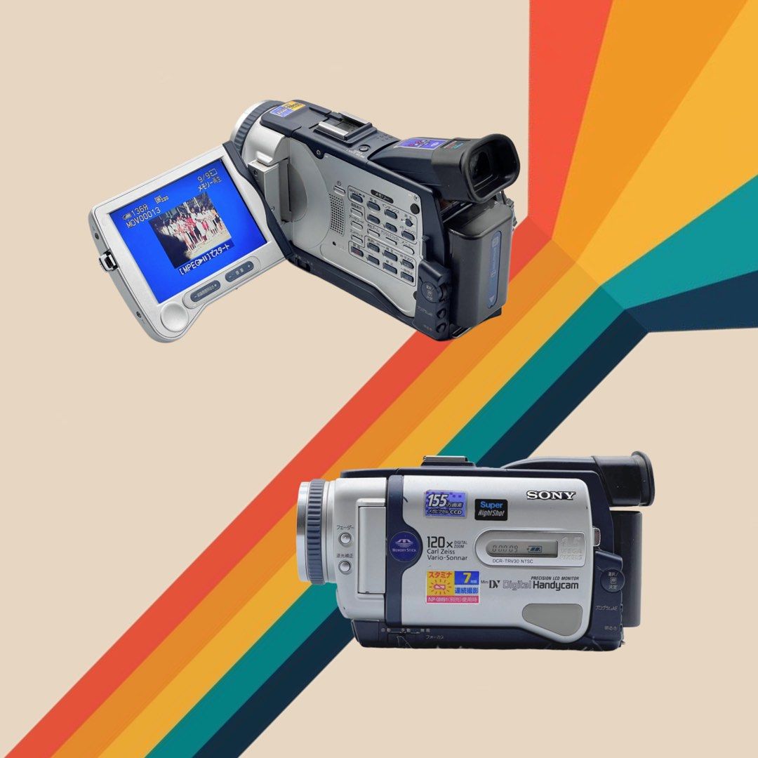 SONY DCR-TRV30 Mini DV Camcorder (1998) (Category: Video Cameras) located in Makati City. Submitted by maka-luma (Listing ID 1403512267, Image 2). Description: SONY DCR-TRV30 Mini DV Camcorder (1998) FULLY WORKING ✔️ Record ✔️ 120x Servo Zoom ✔️ Powerful Night Vision ✔️ Rewind ✔️ Pause/Stop ✔️ Fast forward ✔️ Color Viewfinder ✔️ Color LCD ✔️ Program AE ✔️ Memory Stick Pro Slot ✔️ Tape eject ✔️ Diverse settings ✨Mint Condition ✨ ₱8,999 READY TO US