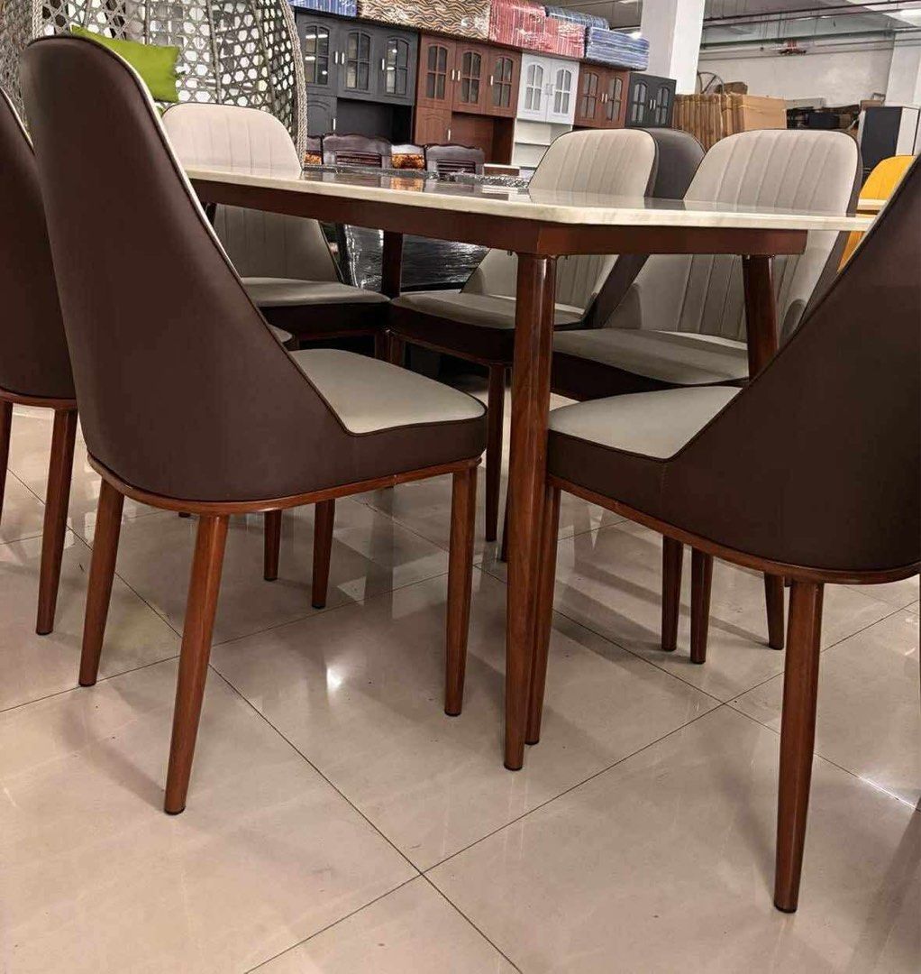 Va Marble top Dining Table Set 6 Seaters 150x90cm (Category: Tables & Sets) located in Manila. Submitted by dolorchris69891 (Listing ID 1403431946, Image 2). Description: Marble top Dining Table Set 6 Seaters 150x90cm 22,500.