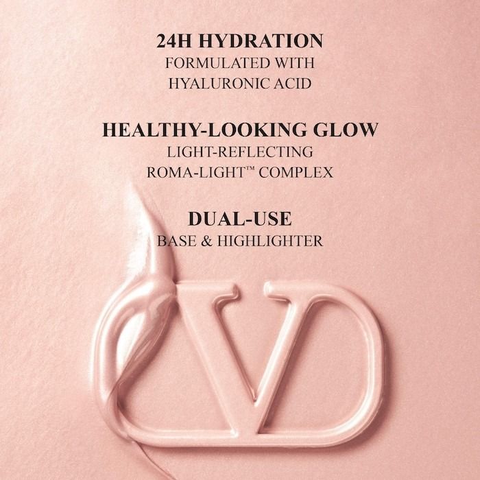 Valentino V-Lighter Illuminating Face Primer and Highlighter (Category: Makeup) located in Manila. Submitted by juanashopbies_ph (Listing ID 1403452267, Image 3). Description: Valentino V-Lighter Illuminating Face Primer and Highlighter Size: 5 ml Shade: Rosa What it is: A multitasking lightweight makeup primer formulated with skincare ingredients to provide up to 24 hours of hydration and a rapidly visible glow. Highlighted Ingredients: - Roma-L
