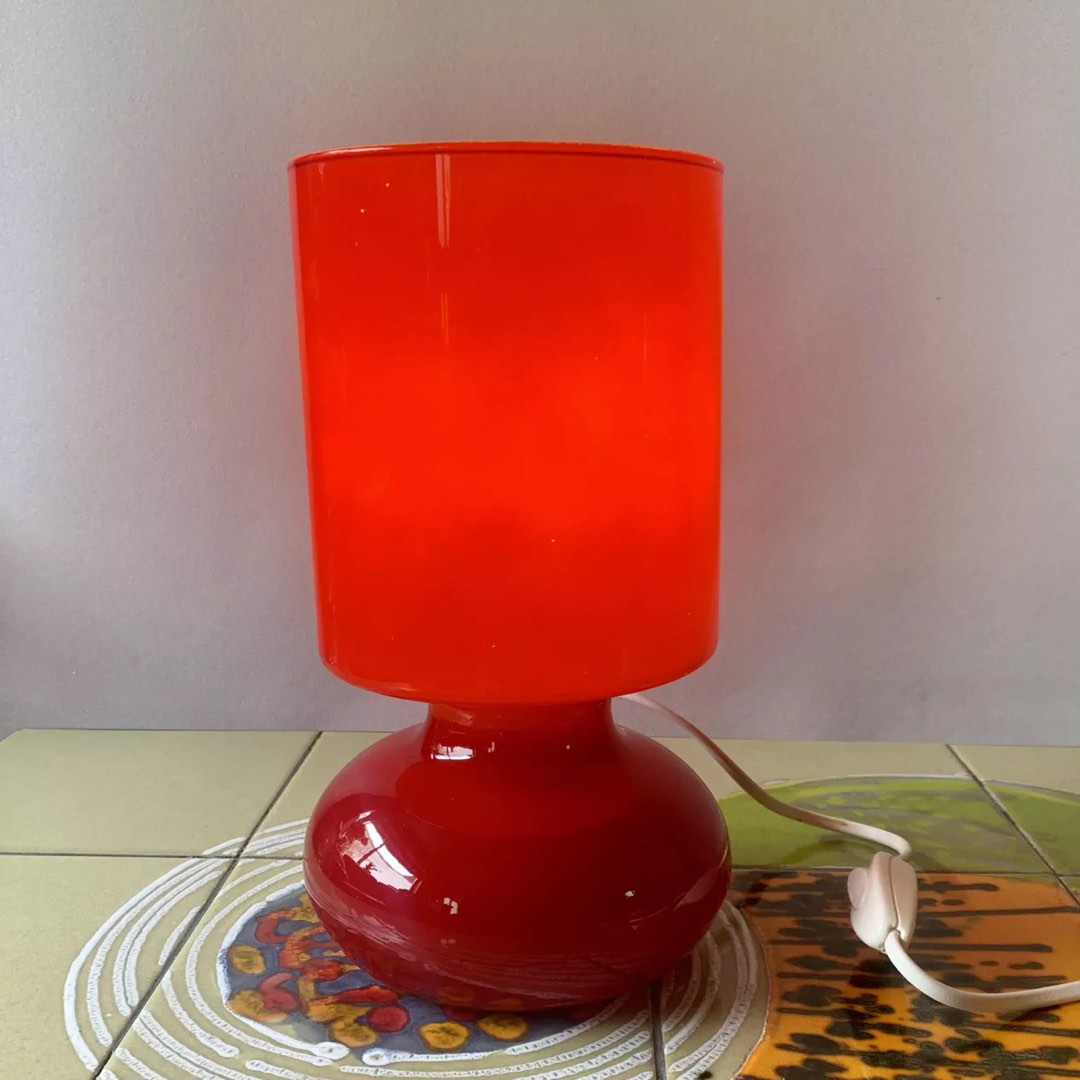 Vintage IKEA Lykta Lamp in Red, Furniture & Home Living, Lighting ...