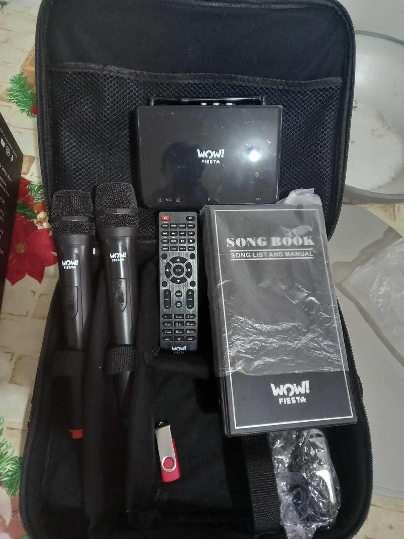 WOW! Fiesta Melody 10 Wireless Karaoke System (Category: Soundbars, Speakers & Amplifiers) located in Caloocan City. Submitted by katy08 (Listing ID 1403604037, Image 3). Description: Wow Fiesta karaoke Seldom used 3x lang nagamit Almost brand new Rsf: hindi nagagamit.