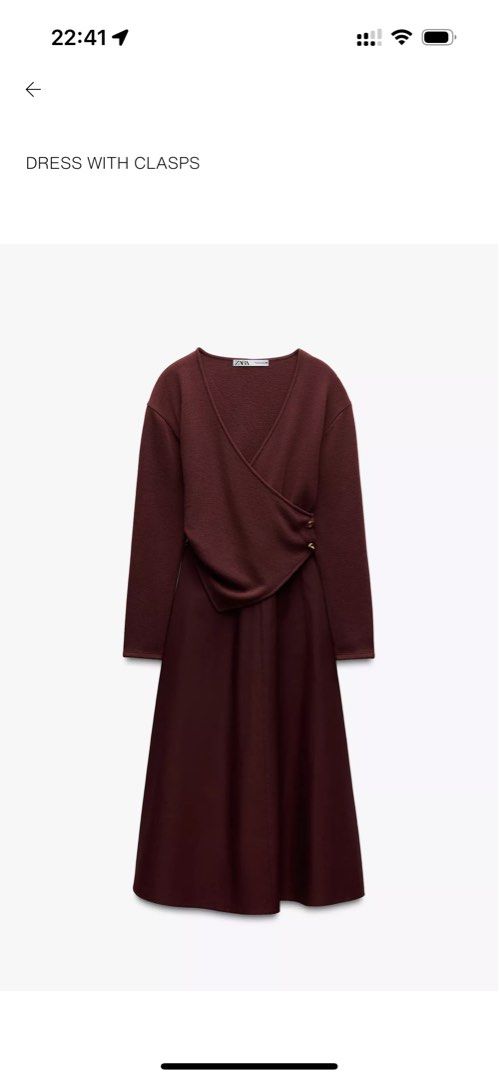 Zara Dress with Clasps (Category: Dresses) located in Balanga. Submitted by icacole (Listing ID 1403577605, Image 1). Description: Brand new with tags Nice dress and color, just too small on me.