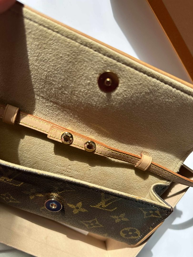 2001 Louis Vuitton Pochette Twin PM Shoulder Bag (Category: Luxury Bags & Wallets) located in Baguio. Submitted by uncalledfore (Listing ID 1403765221, Image 3). Description: WTS Vintage 2001 Louis Vuitton Monogram Pochette Twin PM Shoulder Bag - 9.5cm (H) x 19.5cm (L) - Complete w/ box and dust cloth - Pristine condition 30,000 php Baguio location tags: Chanel , Dior , Hermes , Gucci , Prada , Celine , Goyard , Celine , Balenciaga , Loewe , Fend