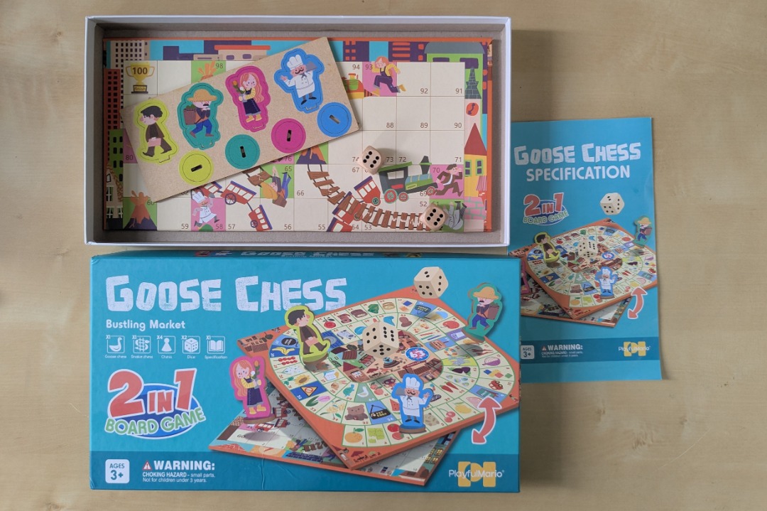 2-in-1 Goose Chess Board Game, Hobbies & Toys, Toys & Games on Carousell