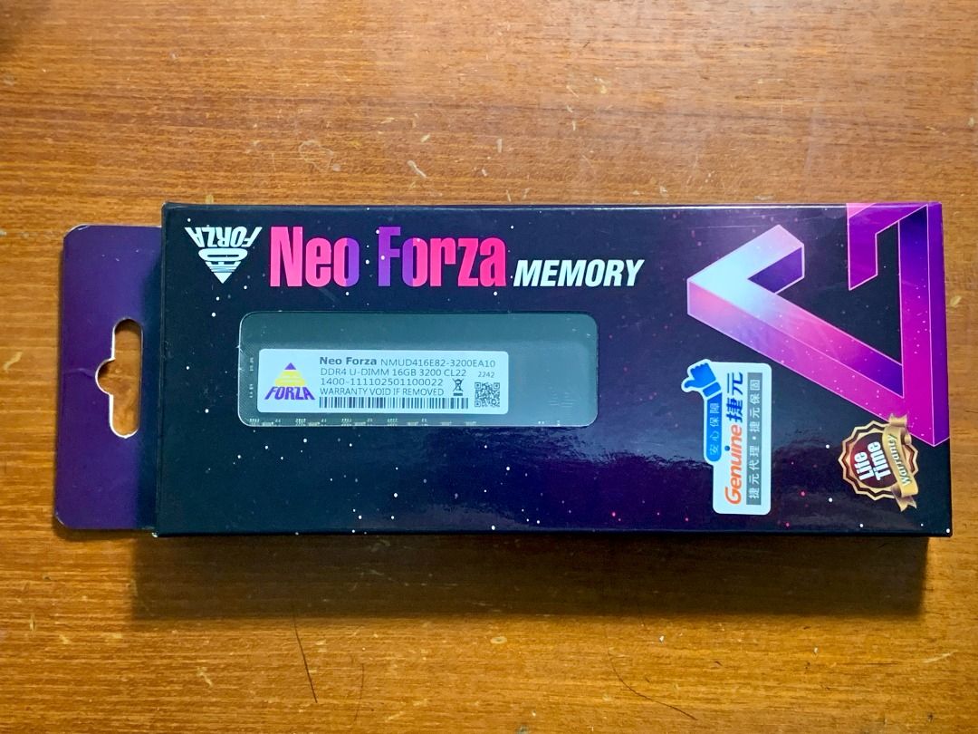凌航 Neo Forza DDR4 3200/16G RAM 桌上型記憶體(原生), 電腦及科技產品, 電腦周邊產品, 硬碟及儲存裝置在旋轉拍賣