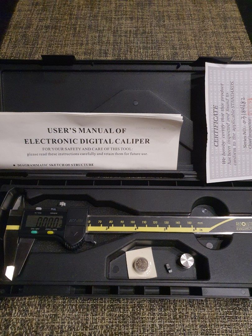 Absolute digimatic Digital Caliper (Category: Construction Tools & Equipment) located in Makati City. Submitted by kyle212 (Listing ID 1403715409, Image 1). Description: Digital caliper for sale. 2K Issue: the bezel that helps slide the part is broken. ABSOLUTE digital caliper delivers accurate, repeatable outside dimension, inside dimension, depth and step measurements with accuracy and unrestricted speed. The caliper’s slide and jaws are constr