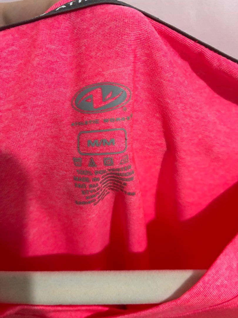 Athletic Works drifit shirt (Category: Shirts) located in San Fernando. Submitted by julieloops (Listing ID 1403629301, Image 2). Description: Good as brandnew, no flaws neon pink actual color M on tag can fit M-L body frame rfs: moving abroad, decluttering.
