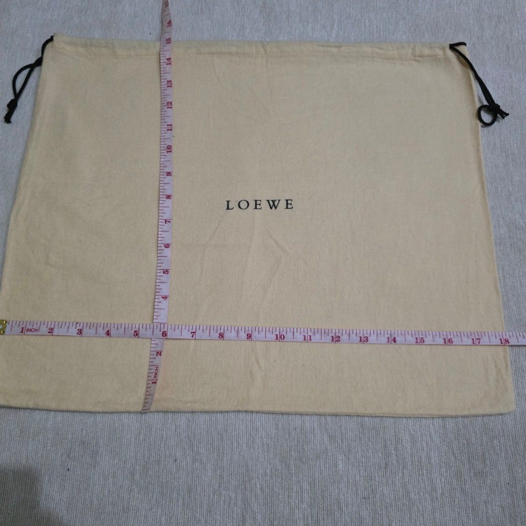 Authentic Loewe Dust Bag 15x18 inches (Category: Shoulder Bags) located in Manila. Submitted by jfluxury.co (Listing ID 1403730466, Image 3). Description: excellent condition no flaws bought in Japan 🇯🇵 💯% Authentic. 😊 Money back guarantee. 😊 Clean and ready to use na.