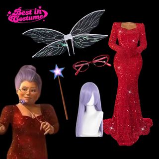 sachin and babi light blue dress Fairy Godmother Shrek Costume Ideas for Halloween