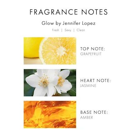 Glow by JLo Eau de Toilette 30ml (Category: Fragrance & Deodorants) located in Cebu City. Submitted by synpb13 (Listing ID 1403797406, Image 3). Description: - Glow by JLo Eau de Toilette - 30ml natural spray vaporisateur - Top notes: Grapefruit - Heart notes: Jasmine - Base notes: Amber - Unique bottle design with a silver chain - Sealed.