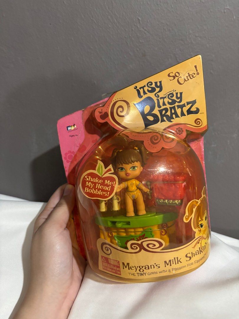 Itsy Bitsy Bratz Meygan (Category: Kids Toys) located in Valenzuela. Submitted by danabananani (Listing ID 1403624412, Image 2). Description: - Sealed/Unopened - No missing parts - From Australia - Only issue is that the packaging changed color.