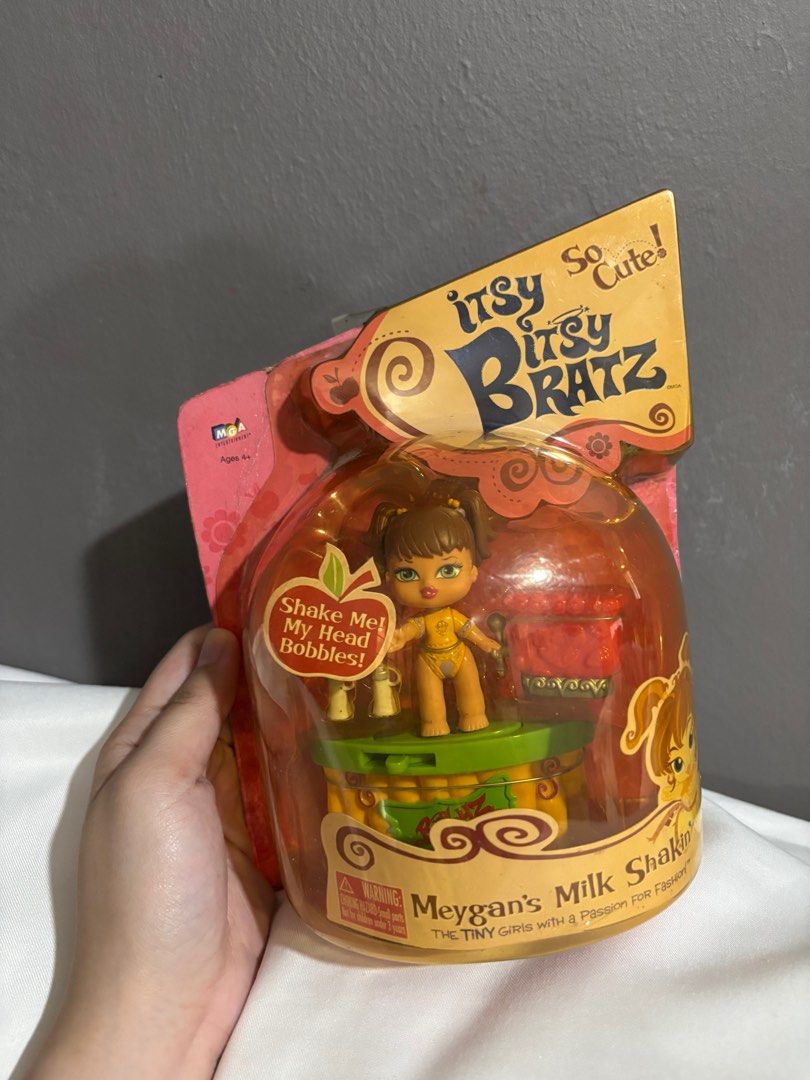 Itsy Bitsy Bratz Meygan (Category: Kids Toys) located in Valenzuela. Submitted by danabananani (Listing ID 1403624412, Image 1). Description: - Sealed/Unopened - No missing parts - From Australia - Only issue is that the packaging changed color.