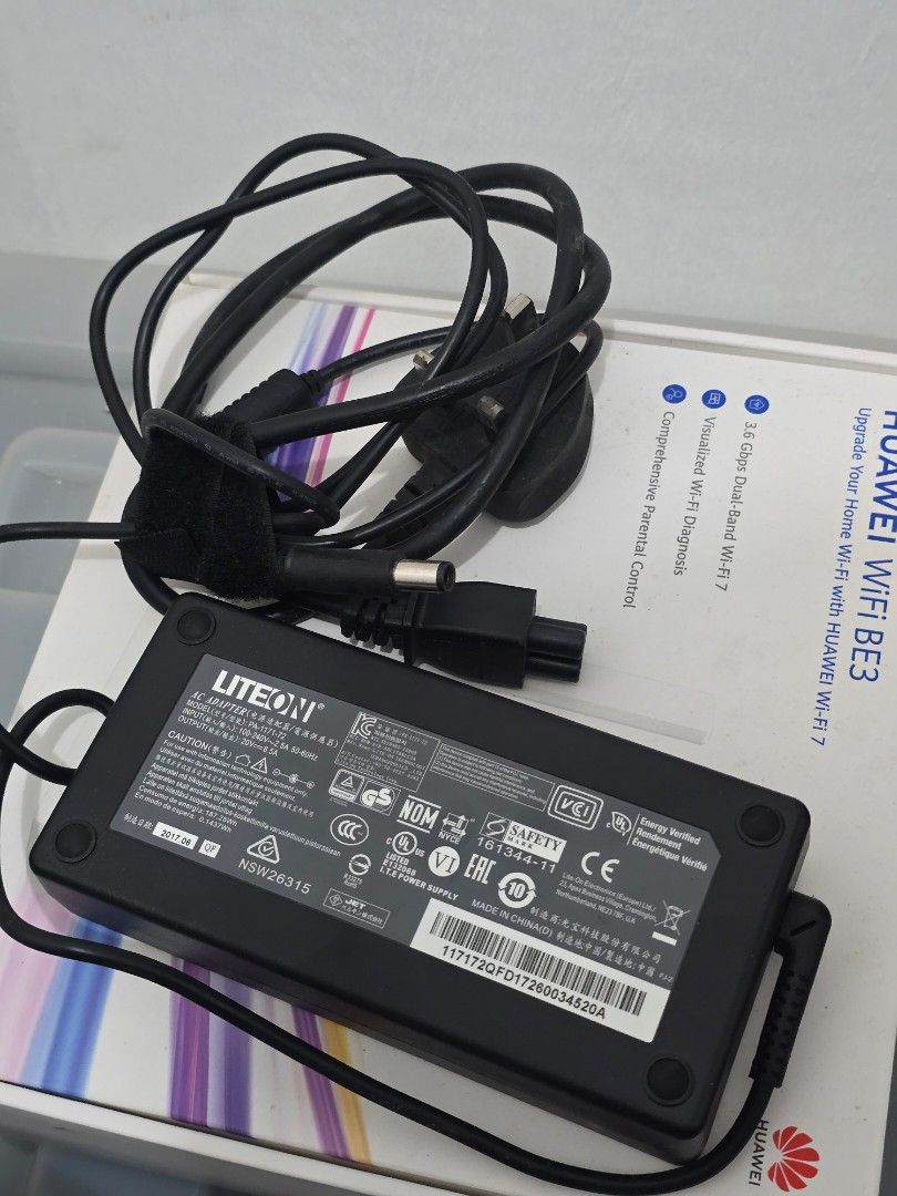 Liteon PA-1171-72 AC Adapter (Category: Cables & Adaptors) located in Pasig City. Submitted by kimjayson (Listing ID 1403791616, Image 1). Description: Genuine Liteon PA-1171-72 AC Adapter, which is a 170W power supply for laptops. Model: PA-1171-72 Output: 20V 8.5A (170W) Input: 100-240V ~ 2.5A, 50-60Hz Connector Size: 7.4 x 5.0mm with 1 pin in the center Compatibility: Designed for various Lenovo models, including some Thinkpad and Legion serie