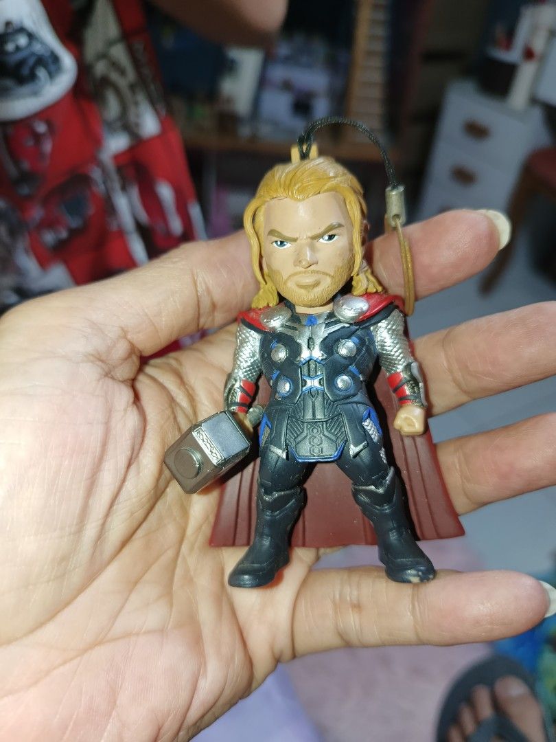 Marvel Avengers Thor Action Figure original (Category: Figurines & Statues) located in Quezon City. Submitted by kristal68 (Listing ID 1403732137, Image 1). Description: - Thor action figure keychain - From the Marvel Avengers series - Features Thor's iconic outfit - Includes cape and hammer - Perfect for Marvel collectors.