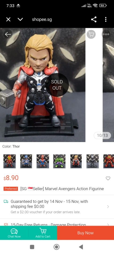 Marvel Avengers Thor Action Figure original (Category: Figurines & Statues) located in Quezon City. Submitted by kristal68 (Listing ID 1403732137, Image 3). Description: - Thor action figure keychain - From the Marvel Avengers series - Features Thor's iconic outfit - Includes cape and hammer - Perfect for Marvel collectors.