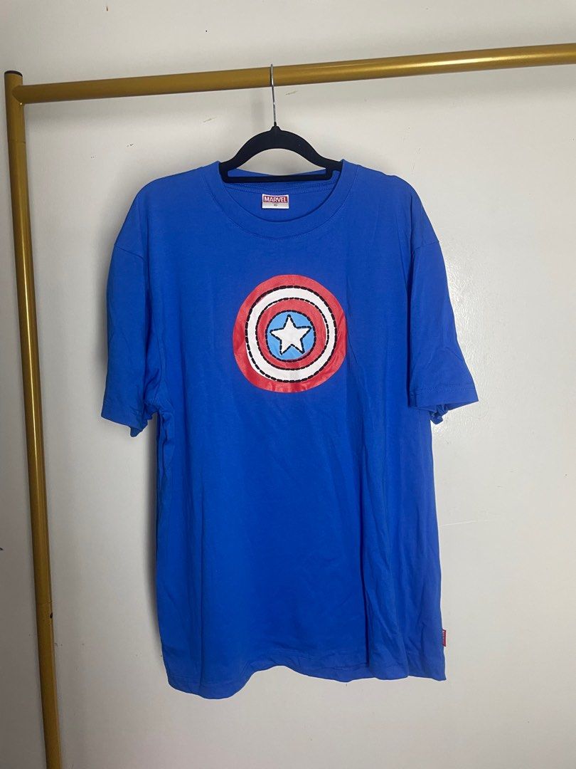 Marvel Captain America Shield Tshirt (Category: Tshirts & Polo Shirts ) located in San Pedro. Submitted by overallph (Listing ID 1403669256, Image 1). Description: Blue Captain America tshirt Size Xl 200+sf.