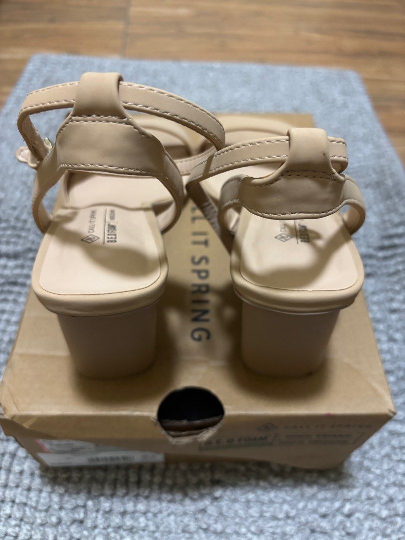 Nude Sandals (Category: Sandals) located in Calamba. Submitted by declutter187 (Listing ID 1403665350, Image 3). Description: Worn only once for a wedding last March 2025. Bought for 2,495 100% Vegan Size 8.5 Rfs: kesa masira lang sa taguan.