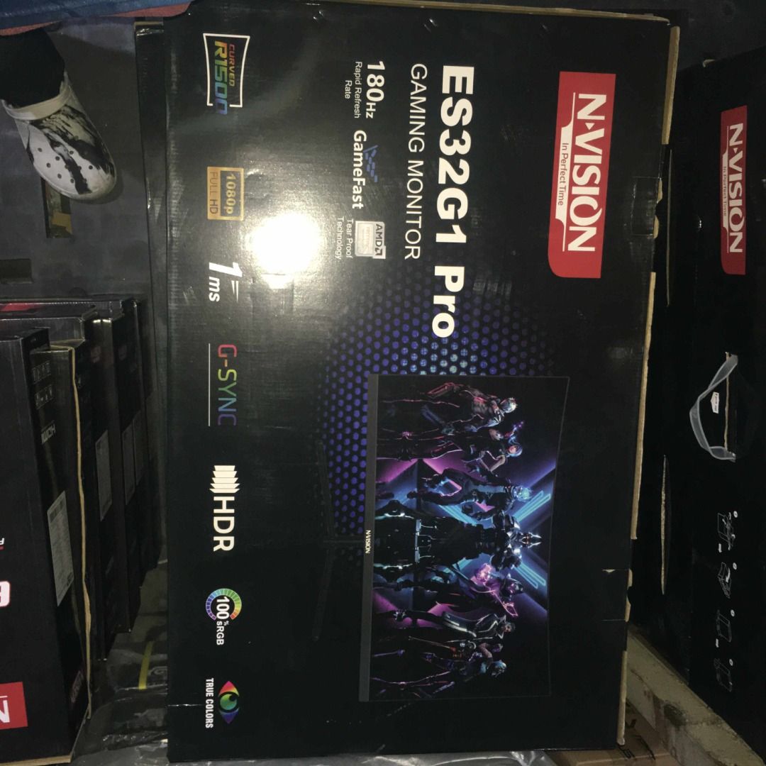 N-VISION ES32G1-PRO 32'' (Category: Monitor Screens) located in Quezon City. Submitted by colisricky75597 (Listing ID 1403627909, Image 3). Description: N-VISION ES32G1-PRO 32'' BNEW 6MONTHS WARRANTY 7DAYS REPLACEMENT 180Hz 1920x1080 HDMI PORT FIX PRICE: 8,950 LOC: 168 MINDANAO AVE,PROJECT 8 QUEZON .