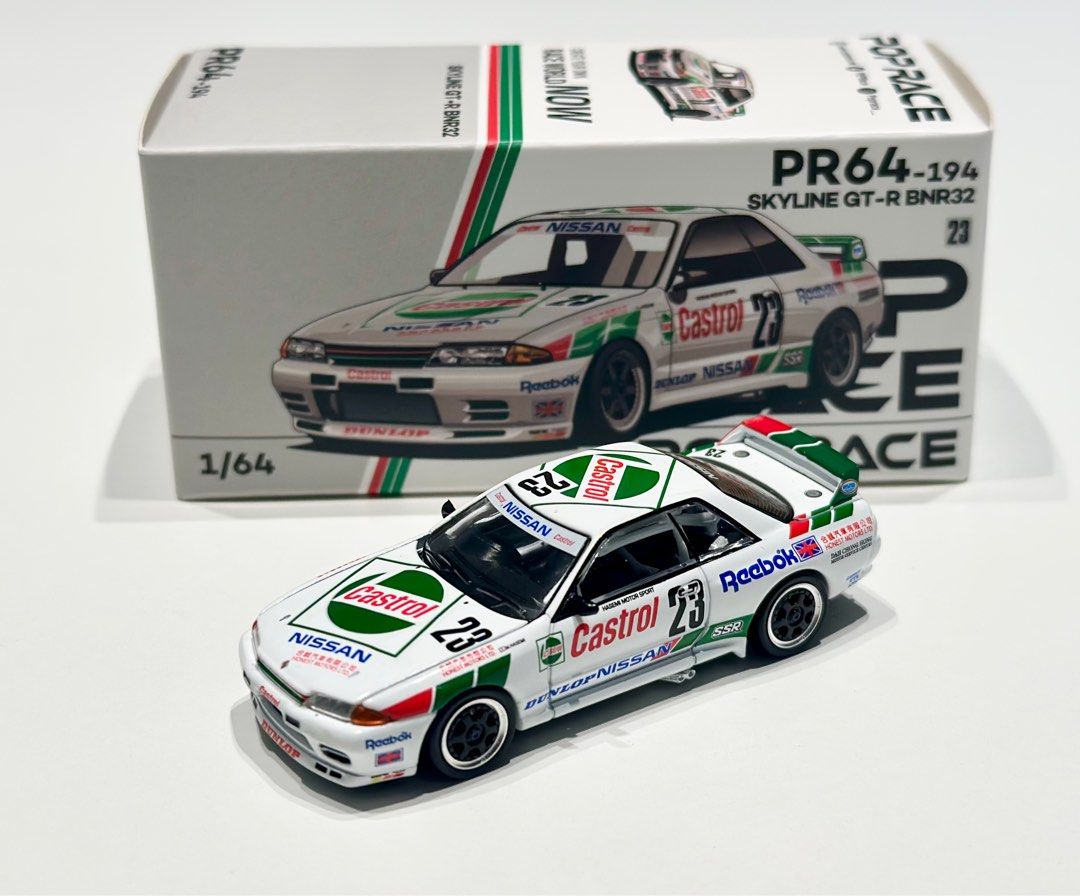 POP RACE 1/64 Nissan Skyline R32 GT-R Castrol livery, Hobbies & Toys ...