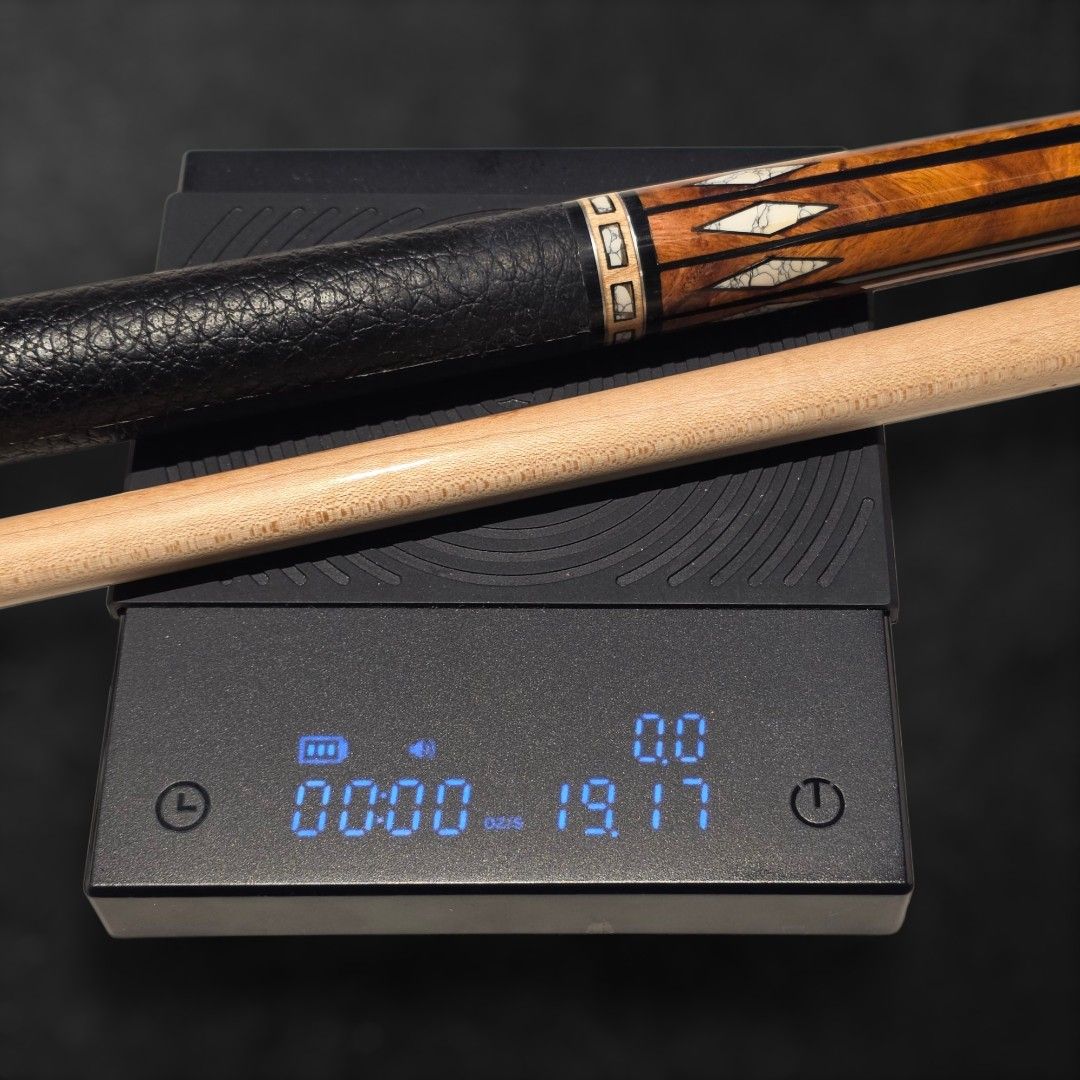 Prototype custom pool cues (Category: Billiards & Bowling) located in Singapore. Submitted by buganeal (Listing ID 1403786596, Image 6). Description: Hi guys! Up for grabs are 2 custom cues. These cues were part of our RnD process cues( materials matching) , they are full customs and are new and unplayed. They may however have very minor scratches or blemishes as they were test pieces ( artist proof). Both cues are share black stained maple forea