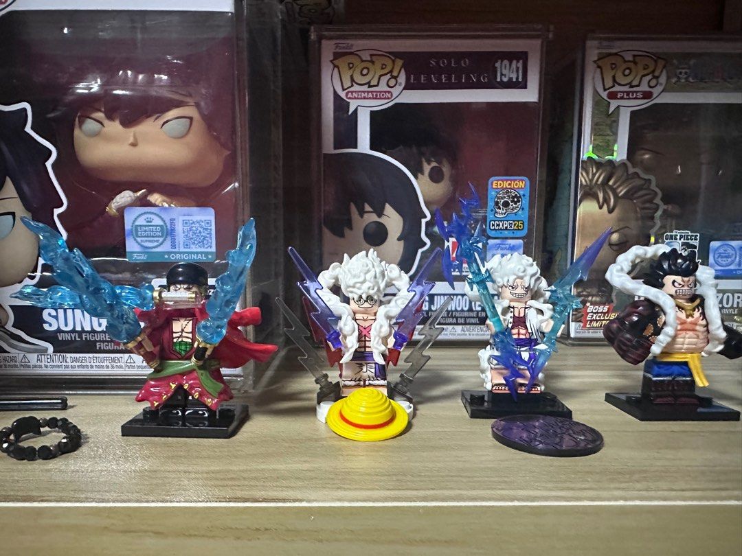 S> One Piece custom Minifig (Category: Toys & Games) located in Singapore. Submitted by sungjinwoo92 (Listing ID 1403766363, Image 1). Description: - One Piece custom mini figure collection. $5.50 each ! Can nego ! Zoro Luffy sanji ! .