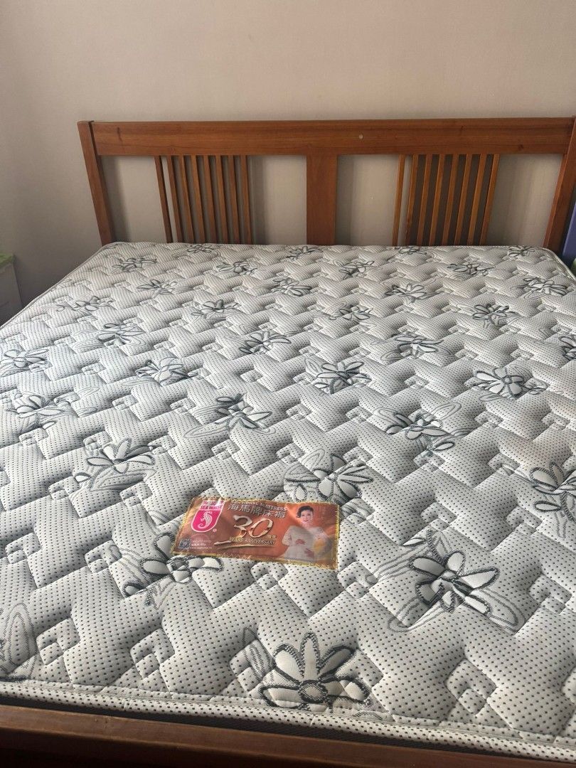 Solid wood Queen size & Scanteak King side Bed Frame, Furniture & Home ...