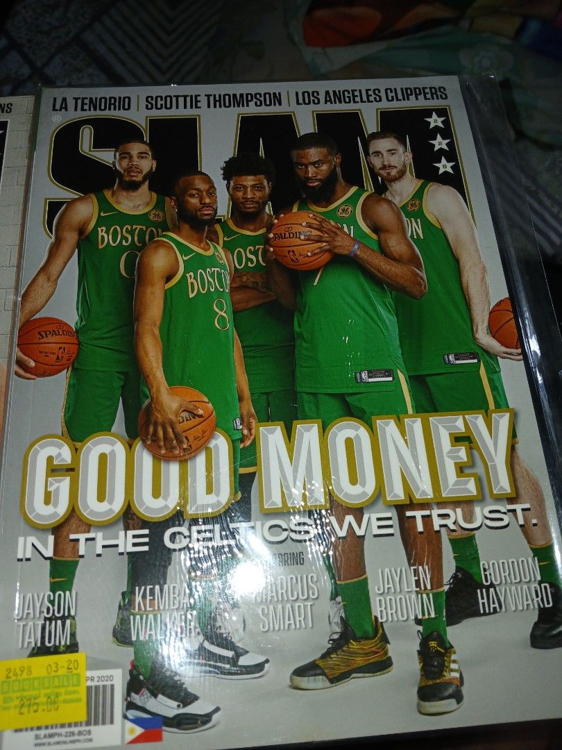 4 pcs SLAM Magazine Basketball Issues (Category: Magazines) located in Manila. Submitted by diczenestr94951 (Listing ID 1403627193, Image 2). Description: - SLAM Magazine basketball issues - Features NBA and PBA players - Includes covers with Ginebra San Miguel, Boston Celtics, and Miami Heat - Perfect for basketball fans and collectors - Each issue is sealed 5 pcs slam phillipines magazine.