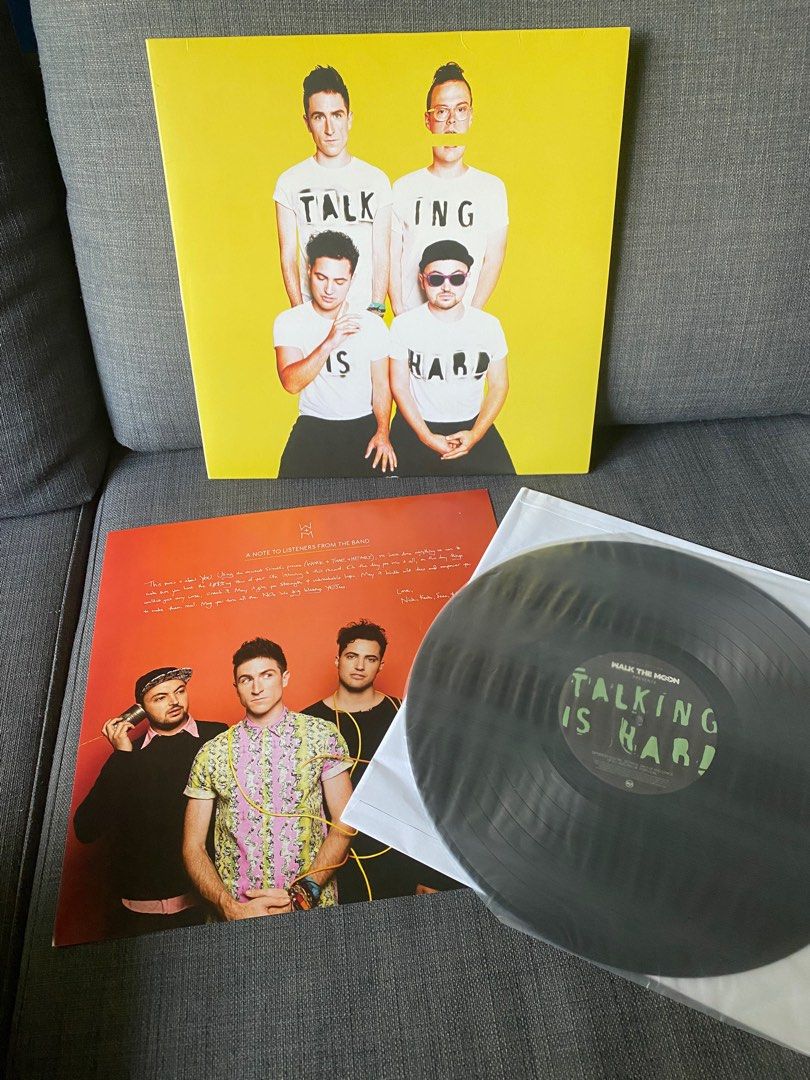 Walk The Moon - Talking Is Hard Vinyl Record (Category: Vinyls) located in Pasig City. Submitted by geloamnci (Listing ID 1403797876, Image 3). Description: Original Walk The Moon "Talking Is Hard" vinyl record. Includes album cover, record, inner sleeve with lyrics. Still in original packaging..