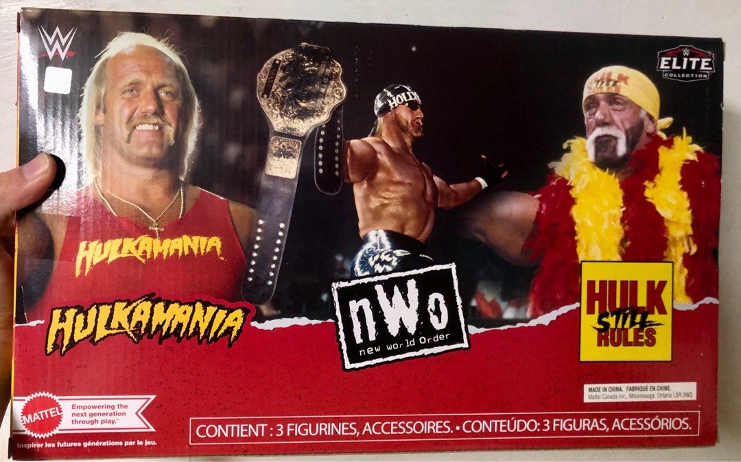 WWE Elite Collection Hollywood Hulk Hogan (Category: Figurines & Statues) located in Binan City. Submitted by elf.0000 (Listing ID 1403709793, Image 2). Description: P6,000.00 plus shipping cost Sealed but box is not in mint condition Not recommended for mint collectors Payment via gcash Ship thru jnt or lalamove.